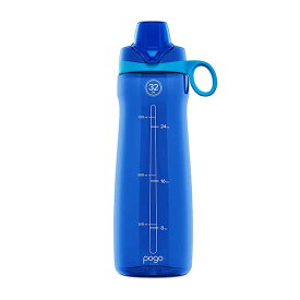 【在庫限り】プラスチックウォーターボトル チャグ蓋付き ブルー 約1L （32oz） Pogo（ポゴ）