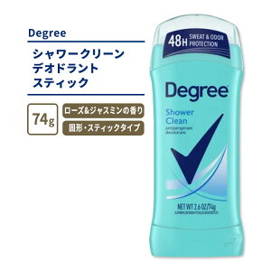 �f�B�O���[ �V�����[�N���[�� �f�I�h�����g�X�e�B�b�N 74g (2.6oz) ���[�Y&�W���X�~���̍��� Degree Shower Clean Antiperspirant Deodorant Stick ���f�B�[�X �u�₩ ��