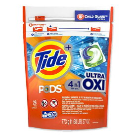 タイド Tide ポッド ウルトラ オキシ カプセル 26個入り Tide Pods Plus Oxi 洗剤 ランドリー 洗浄力 強力 4in1 [海外直送] アメリカ 有名ブランド 米国