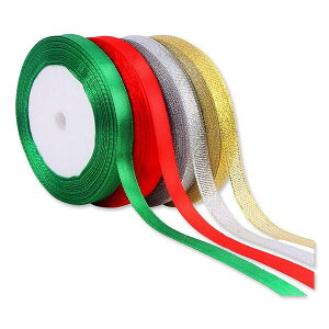 yő2000~OFFN[|zTe{ 4FZbg 1cm×22m(0.4inch×25Yards) ԁE΁EVo[ES[h NX}X{ ^bN Ob^[  bsO{ v[g Cx