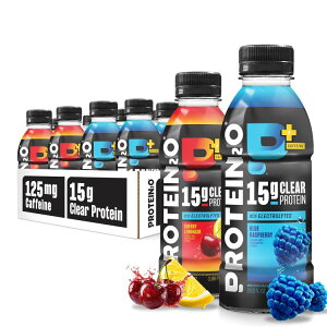 �v���e�C��2o �n�C�h���[�V�����h�����N �N���A�z�G�C�v���e�C���A�C�\���[�g �u���[���Y�x���[���`�F���[�����l�[�h 500ml 12�{���� Protein2o Clear Whey Protein Isolate Blue Raspberry & Cherry Lemonade 16.9 F