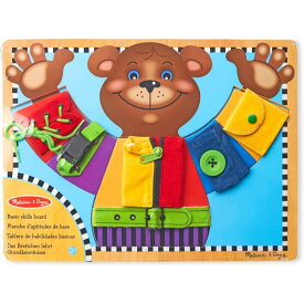 メリッサ＆ダグ ベーシックスキル 木製パズル お着替え練習ボード Melissa & Doug Basic Skills Wooden Puzzle Dress-Up Activity Board 【お取り寄せ商品】