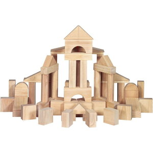 �����b�T���_�O �ؐ��r���f�B���O�u���b�N 60�s�[�X �ؐ����[�g���C�t�� Melissa & Doug Standard Unit Solid-Wood Building Blocks with Wooden Storage Tray, 60-Piece �y�����񂹏��i�z