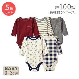 ハドソンベビー コットン ベビー服 ロンパース 長袖 5枚セット ブルゴーニュ フットボール Hudson Baby Cotton Long-Sleeve Burgundy Football こども服 男の子