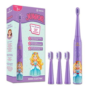 ���F�b�L�A �d�����u���V �q���p �\�t�g �^�C�}�[�t �[�d�� 3�Έȏ� Vekkia Princess Kids Electric Toothbrush