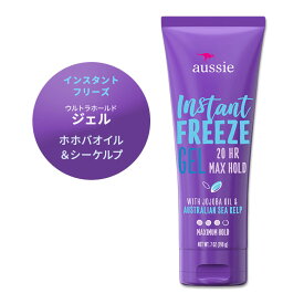 オージー インスタント フリーズ マックスホールド ヘアージェル 198g Aussie Instant Freeze Sculpting Maximum Hold Hair Gel, 7 Oz カールヘア ウェーブヘア