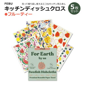yő2000~OFFN[|z5g XEF[f Lb`fBbVNX t[eB[ FEBU Swedish Dishcloths for Kitchen Fruity Reusable Paper Towels ėp\ Z[XX|WNX