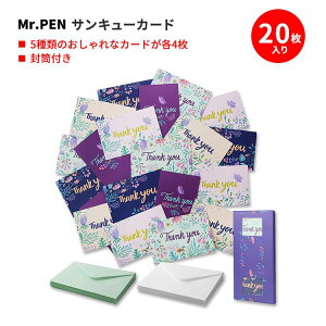 yAJtFAz~X^[Ey TL[J[h 20 Mr. Pen- Thank You Cards 20 pcs ܂ t  CXg