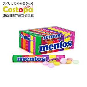 �����g�X �`���[�C�[�~���g�L�����f�B���[�� ���C���{�[ 15���� Mentos Chewy Mint Candy Roll, Rainbow �y�����񂹏��i�z�y���킹�Ĕ��������z