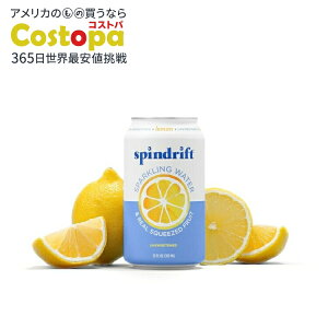 yő2000~OFFN[|zXshtg Xp[NO EH[^[  24ʃZbg Spindrift Sparkling Water, Lemon Flavored, Made with Real Squeezed Fruit, 12 Fl Oz Cans, Pack of 24y񂹏izy