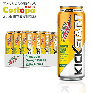 yő2000~OFFN[|z}Eef[ LbNX^[g pCibv IW }S[12ʃZbg Mountain Dew Kickstart, Pineapple Orange Mango 16 Fl Oz (Pack of 12)y񂹏izy킹Ĕ