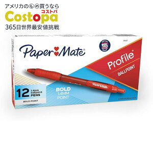 yAJtFAzy[p[Cg gN^u{[y bh  12FPaper Mate Profile Retractable Ballpoint Pens, Bold (1.4mm), Red, 12 County񂹏izy킹Ĕz
