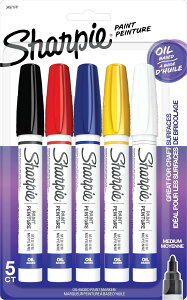 【アメリカフェア】シャーピー 油性ペイントマーカー 中太 5色入り SHARPIE Oil-Based Paint Markers, Medium Point, Assorted Colors, 5 Count【お取り寄せ商品】【合わせて買いたい】