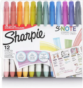 yAJtFAzV[s[ Sm[g pXenCC^[ `Y 12{ SHARPIE S-Note Creative Markers, Pastel Highlighters, Art Marker Set, Chisel Tip, 12 County񂹏izy킹Ĕz