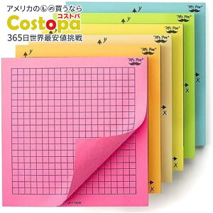 yAJtFAzMr.y Otpt 50×6Zbg uCgJ[ Mr. Pen- Graph Paper Sticky Notes, 6 Pads, 3x3 Inch Bright Colorsy񂹏izy킹Ĕz