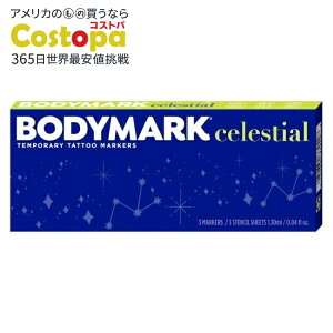 rbN ZXeBAZbg pe|[^gD[}[J[ v~AuV`bv 3{Zbg BIC Celestial Set Temporary Tattoo Markers for Skin, Premium Brush Tip, 3 Count Pack y񂹏izy