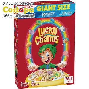 yő2000~OFFN[|zbL[`[ Oet[ VA }V} Lucky Charms Gluten Free Cereal with Marshmallows, Kids Breakfast Cereal, Giant Size, 26.1 oz y񂹏izy킹Ĕ