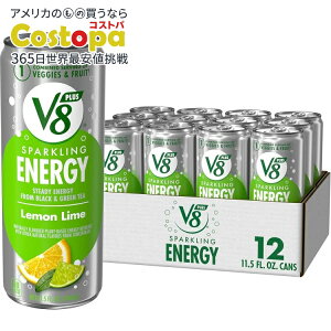 yő2000~OFFN[|zV8 +SPARKLING ENERGY C GiW[hN 340ml (11.5 fl oz) 12{ Lemon Lime Energy Drink, (Pack of 12) y񂹏izy킹Ĕz