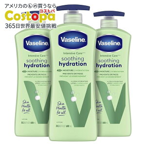yő2000~OFFN[|zp@Z CeVu PA {fB[V 600ml(20.3 oz) 3 pbN Vaseline Intensive Care Body Lotion for Dry Skin Soothing Hydration Lotion pack of 3 y񂹏iz