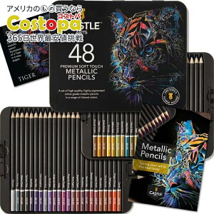 yAJtFAzLbXA[gTvC 48F ^bNFMZbg Castle Art Supplies 48 Piece Metallic Colored Pencil Set y񂹏izy킹Ĕz