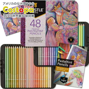 yAJtFAzLbXA[gTvC pXeeBg ʓFM 48 {Zbg Castle Art Supplies 48 Piece Pasteltint Tin Colored Pencils Set y񂹏izy킹Ĕz