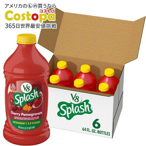yő2000~OFFN[|zV8 XvbV `F[ UN t[o[ W[X Splash Cherry Pomegranate Flavored Juice Beverage, 64 fl oz Bottle (6 Pack) y񂹏izy킹Ĕz
