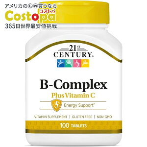 21st Century �r�^�~��B�Q�{�r�^�~��C�z�� �^�u���b�g100�� 21st Century Healthcare B Complex Plus Vitamin C Tablets 100 Count �y�����񂹏��i�z�y���킹�Ĕ��������z