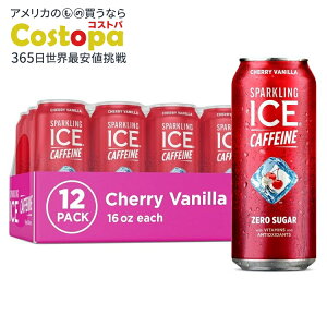 yő2000~OFFN[|zXp[NOACX JtFC `F[oj Xp[NO EH[^[ 16 tʃIX 12  Sparkling Ice Caffeine, Cherry Vanilla Sparkling Water, 16 Fl Oz Can, 12 count 