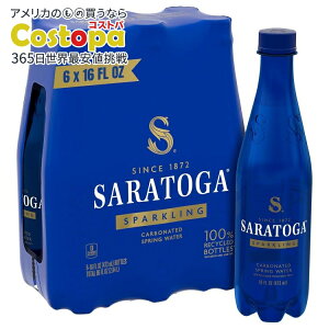yő2000~OFFN[|zTgK Xp[NO XvO EH[^[{g 16 IX 6 pbN Saratoga Sparkling Spring Water Bottle PET, 16 Oz, 6-Pack y񂹏izy킹Ĕz