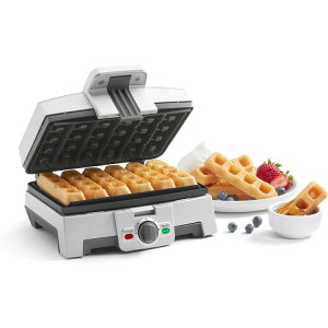 �N�C�W�i�[�g WAF-ST6 �x���M�[���b�t���X�e�B�b�N���[�J�[ �X�e�����X �V���o�[ Cuisinart WAF-ST6 Belgian Waffle Stick Maker Stainless Steel Silver �y�����񂹏��i�z