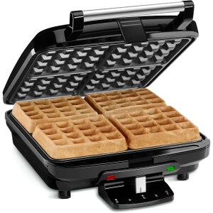 �N�C�W�i�[�g �x���M�[���b�t�����[�J�[ �X�e�����X 4���Ă� �X�N�G�A Cuisinart Belgian Waffle Maker Stainless Steel 4-Slice Square �y�����񂹏��i�z