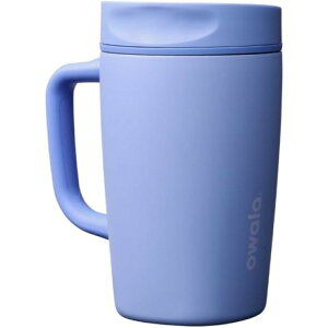 �I���� �X���[�X�V�b�v �X���C�_�[ �n���h���t���g���x���}�O 355mL �A�E�g�E�I�u�E�U�E�u���[ Owala SmoothSip Slider Travel Mug with Handle 12oz Out of the Blue �y�����񂹏��i�z
