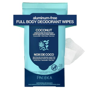 �p�V�t�B�J �r���[�e�B�[ �R�R�i�b�c�~���N���G�b�Z���V�����I�C�� �e���p�f�I�h�����g�V�[�g 30�� Pacifica Beauty Coconut Milk & Essential Oils Underarm Deodorant Wipes 30 Wipes �y�����񂹏��i�z