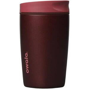 �I���� �X���[�X�V�b�v �X���C�_�[ �R�[�q�[�^���u���[ 355mL �u���b�N�`�F���[ Owala SmoothSip Slider Coffee Tumbler 12oz Black Cherry �y�����񂹏��i�z
