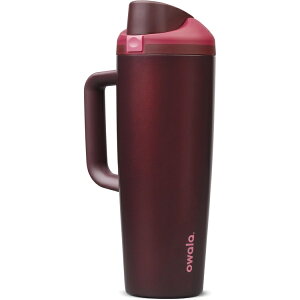 �I���� �t���[�V�b�v �^���u���[ ���� 887mL �u���b�N�E�`�F���[ Owala FreeSip Tumbler Water Bottle 30oz Black Cherry �y�����񂹏��i�z