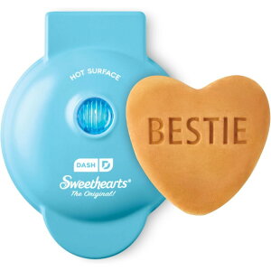 [�����]�_�b�V�����X�C�[�g�n�[�c �~�j���b�t�����[�J�[ �x�X�e�B�u���[ Dash & Sweethearts Mini Waffle Maker Bestie Blue �y�����񂹏��i�z