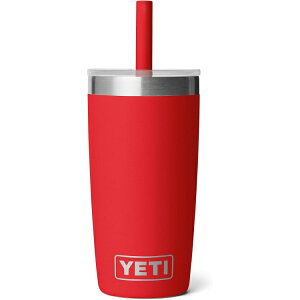 �C�G�e�B �����u���[ �W���j�A 10oz �^���u���[ �V���R���X�g���[���b�h ���X�L���[���b�h YETI Rambler Jr. 10oz Tumbler with Silicone Straw Lid Rescue Red �y�����񂹏��i�z
