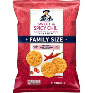 �N�G�[�J�[ ���C�X�N���X�v �X�C�[�g���X�p�C�V�[�`�� �O���e���t���[ 241g Quaker Rice Crisps, Sweet & Spicy Chili, Gluten Free, 8.5 Oz �y�����񂹏��i�z