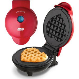 �_�b�V�� �n�[�g �~�j���b�t�����[�J�[ 10.2cm �m���X�e�B�b�N������ ���b�h Dash Heart Mini Waffle Maker 4-Inch Nonstick Surface Red �y�����񂹏��i�z