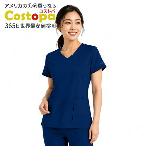 �o���R �O���C�Y�E�A�i�g�~�[ �X�N���u�Y �R�[�� 4�|�P�b�g �g�b�v �C���f�B�S M BARCO Grey's Anatomy Scrubs Cora 4-Pocket Top Indigo M �y�����񂹏��i�z