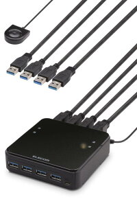 �G���R�� USB�ؑ֊� PC��4�|�[�g USB3.0��4�|�[�g �茳�X�C�b�` �u���b�N U3SW-T4
