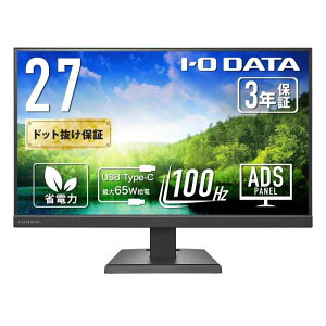 IODATA ���j�^�[ 27�C���` ADS�p�l�� ����� �u���b�N (HDMI×1/DisplayPort×1/USB-C×1/�X�s�[�J�[�t/VESA�Ή�//���{���[�J�[) EX-C272SDB