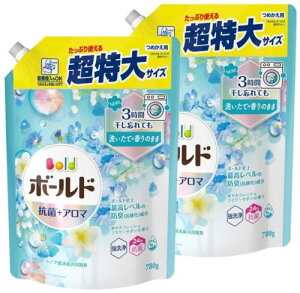 【まとめ買い】P&G ボールド 洗濯洗剤 液体 フレッシュフラワーサボン 詰め替え 超特大 780g x2袋