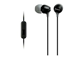 ソニー イヤホン MDR-EX15AP : カナル型 リモコン・マイク付き ブラック MDR-EX15AP B