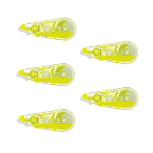 トンボ鉛筆 修正テープ 4.2mm MONO モノエアー (軽いタッチ・高密着テープ) 使い切りタイプ 10m ライム 5個 CT-CA4C6C-5P