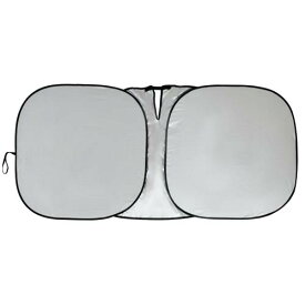 セイワ(SEIWA) サンシェード 日よけ ポップアップサンシェード Mサイズ IMP243 サイズ150cm(140cm〜150cmまで対応)×70cm フロント用 UVカット コンパクト収納 ハンドルカバー兼用収納袋付き ドライブレコーダー対応 カー用品 車中泊