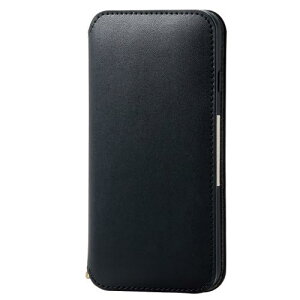 エレコム(ELECOM) iPhone SE (第2世代/第3世代) / 8 / 7 用 ケース 手帳型 レザー 耐衝撃 NEUTZ ブラック PM-A22SPLFY2BK