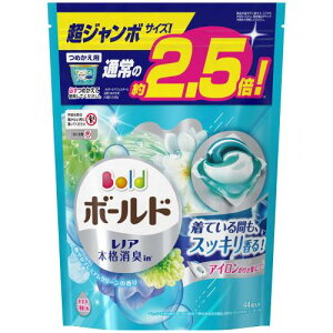ボールド ジェルボール 香りつき 洗濯洗剤 爽やかプレミアムクリーン 詰め替え 超ジャンボ 44個入