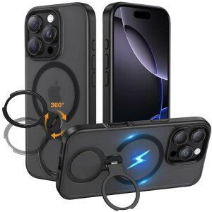 NIMASO iPhone 16pro P[XyČRMILKi MagSafeANZT[Ή 360°]X^h c wh~z h~ ϏՌ iPhone 16 pro p  CX[dΉ ACtH16prop P[X 6.3C