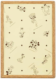 テンヨー(Tenyo) 【日本製】 木製 パズルフレーム ディズニー専用 パネル 108ピース用 木調ライトブラウン (18.2x25.7cm) ミッキーエンブレムプレート 掛け紐 付属